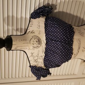 L.A. Hearts by PacSun Navy Blue Polka Dots Top Crop Top Bathing Suit Summer
